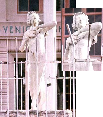 1980s: Myrna’s statue after alterations were made